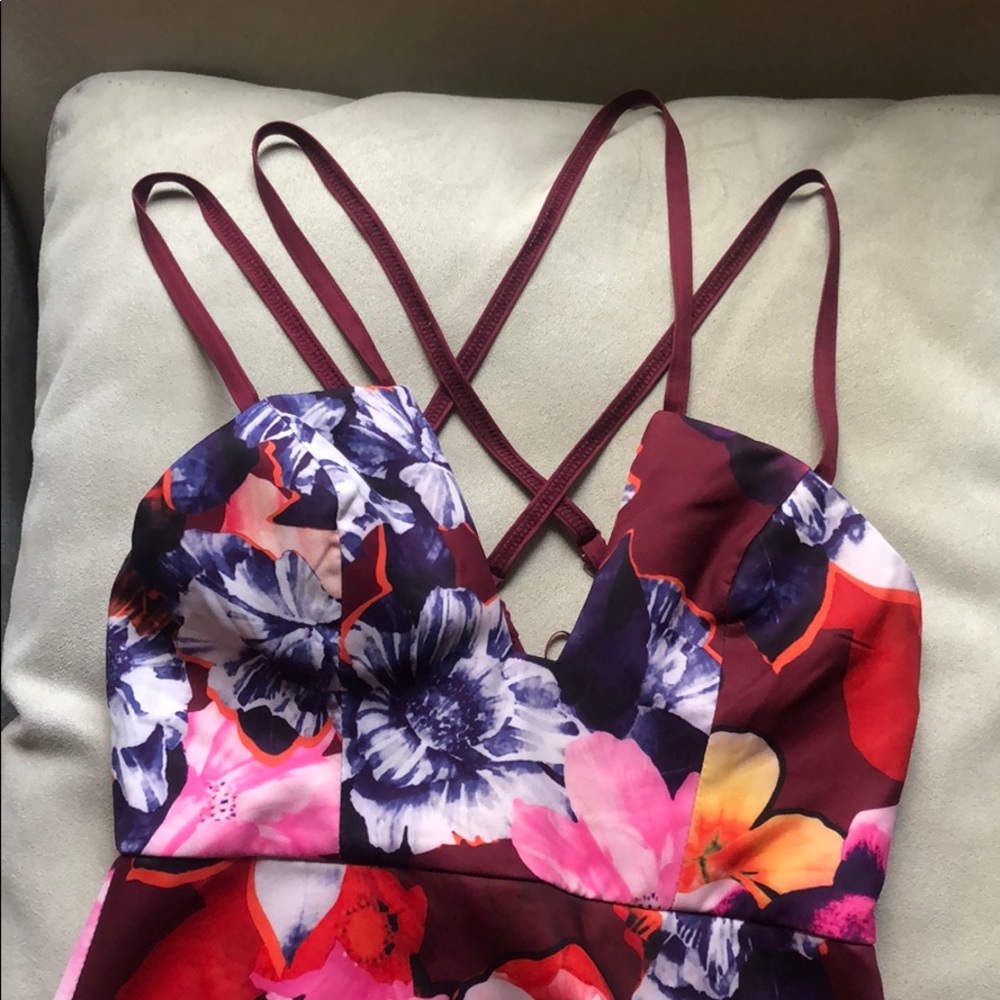 Ginger Fizz Plunge Strappy Wrap Mini Dress